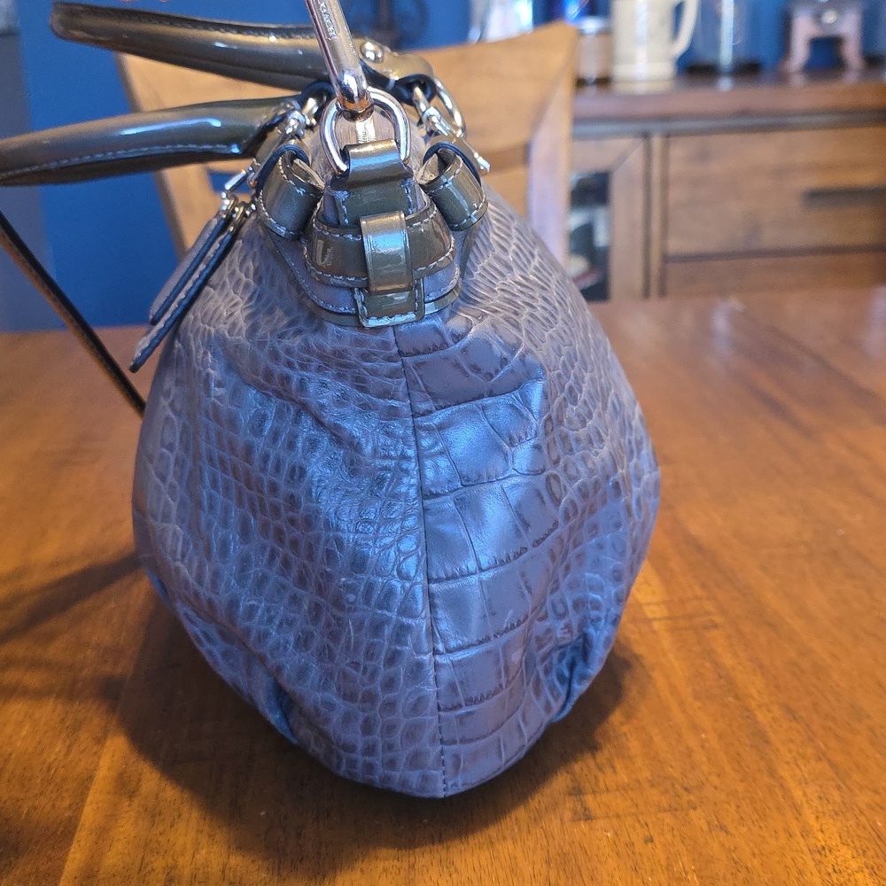 Coach Madison Crocodile Embossed Leather Satchel - Picture 3 of 16